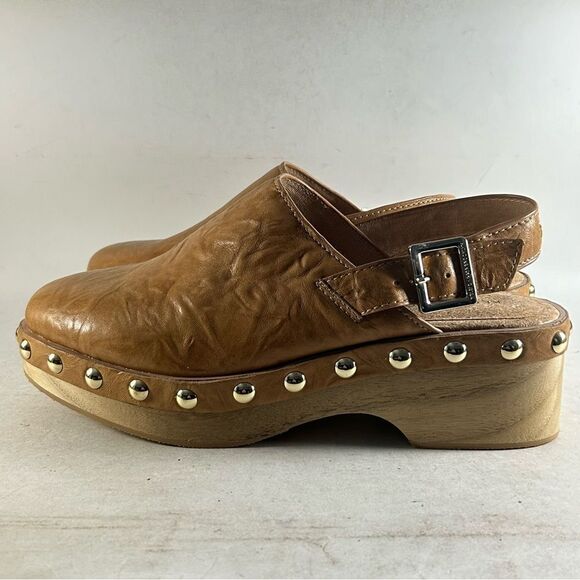 Kelsi Dagger Warehouse Women’s Slingback Leather Clogs Tan Size 7 - Picture 3 of 8